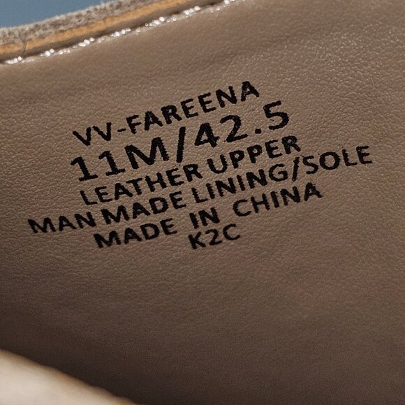 Vince Camuto Fareena Ankle Bootie Womens 11 Tan Leather Peep Toe Block Heel - Picture 13 of 14